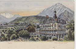 Das historische Hotel Eden Spiez mit Niesen